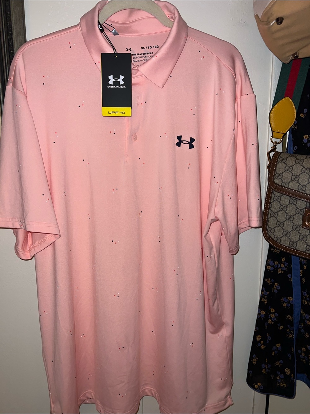 Under Armour Men’s light coral   Polo Shirt